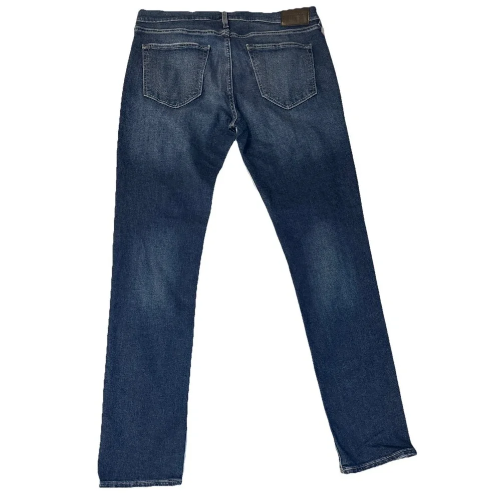 True Religion Rocco Relaxed Skinny Jeans Mens 36 Blue‎ Whiskered No Flap